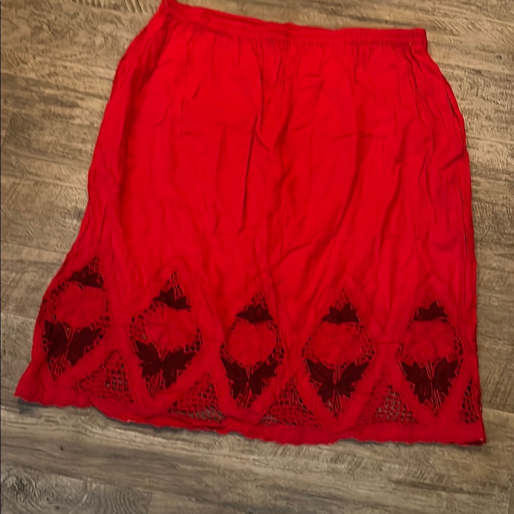 Thums up Red Lace Women's Skirt